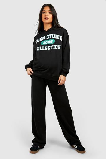 Black Maternity Dsgn Studio Hooded Straight Leg Tracksuit