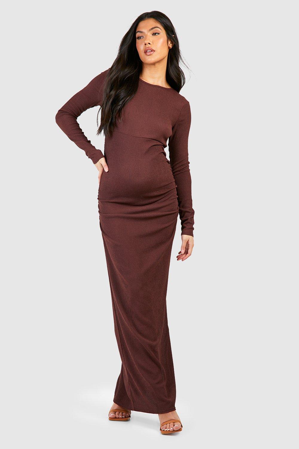 Long sleeve maternity clearance maxi