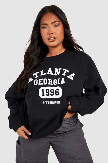 Plus Oversized Atlanta Sweatshirt black