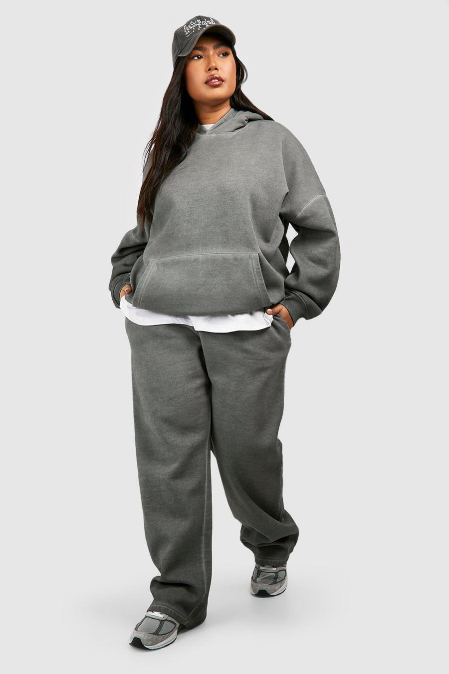 Charcoal Plus Washed Straight Leg Jogger image number 1