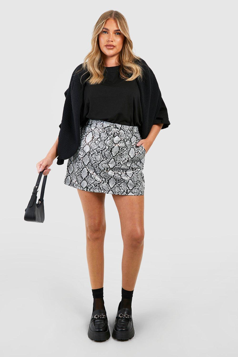 Leather mini skirt outlet boohoo