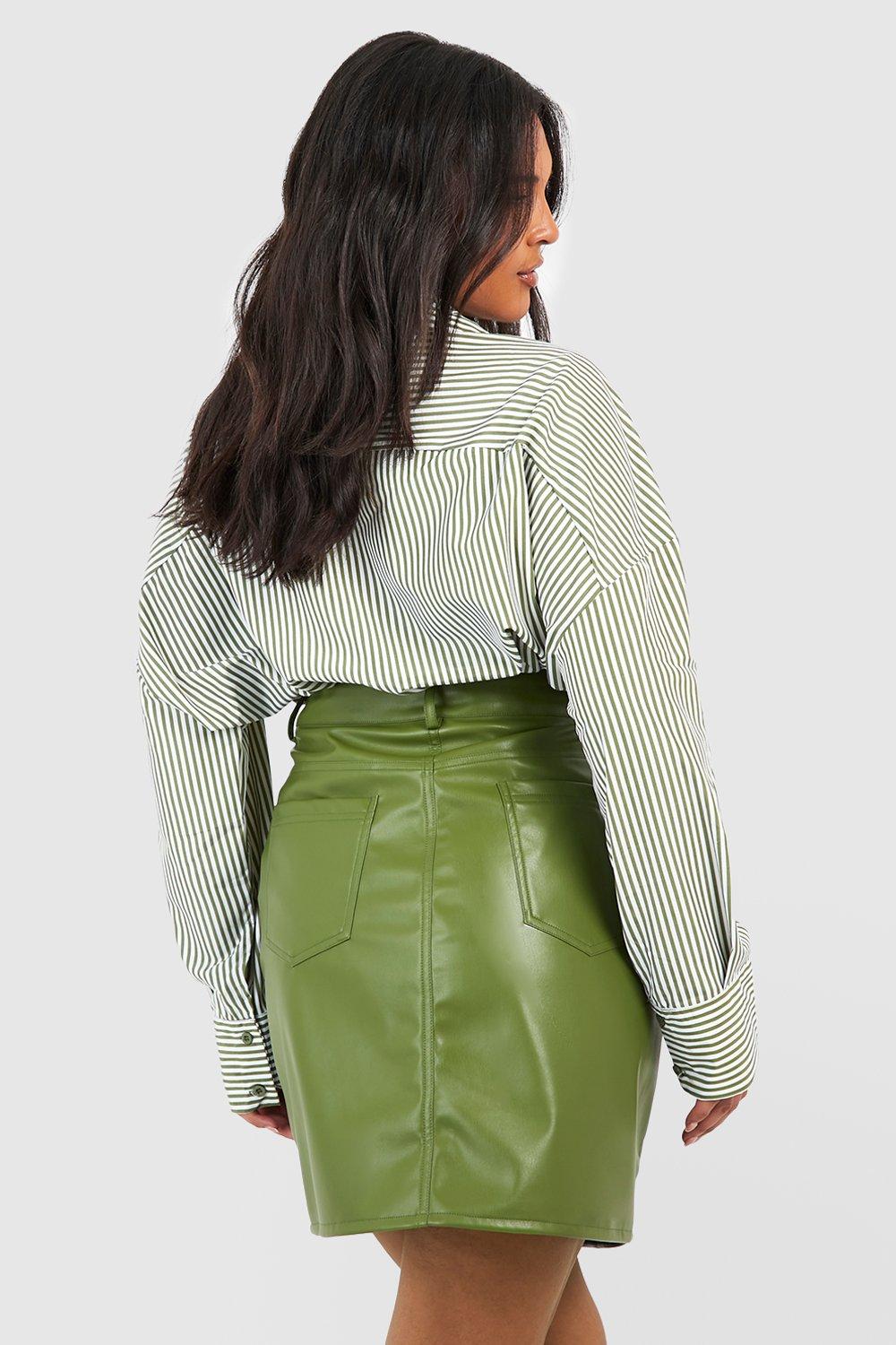 Leather pencil shop skirt boohoo