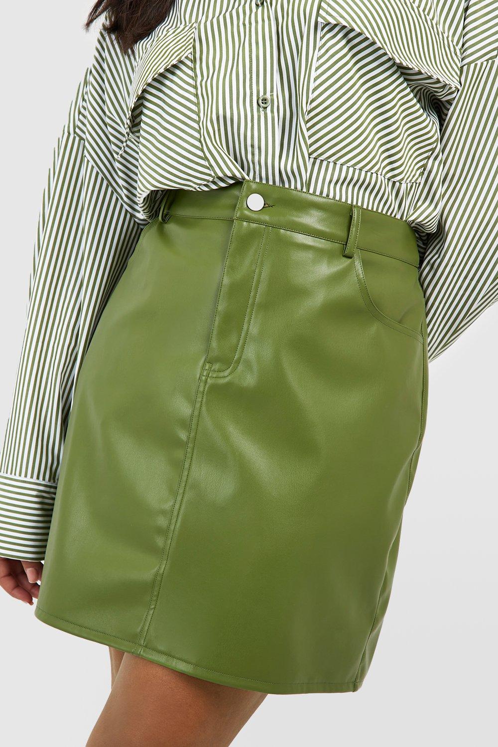 Leather pencil skirt boohoo sale