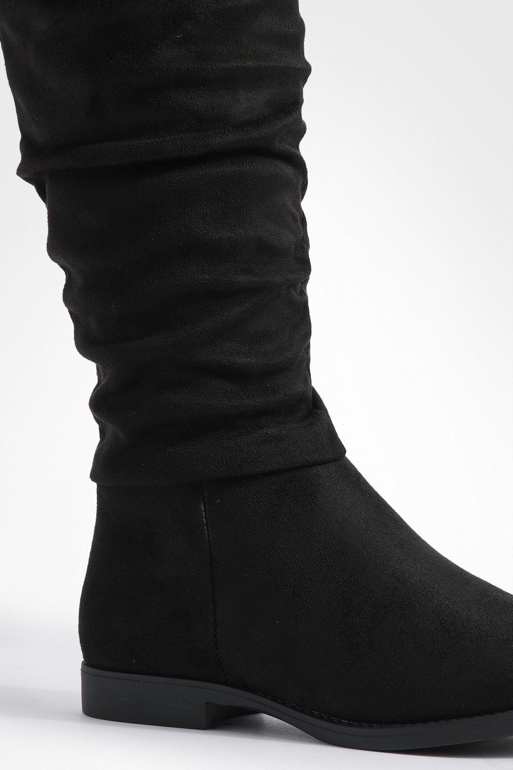 Wide fit store slouch boots uk