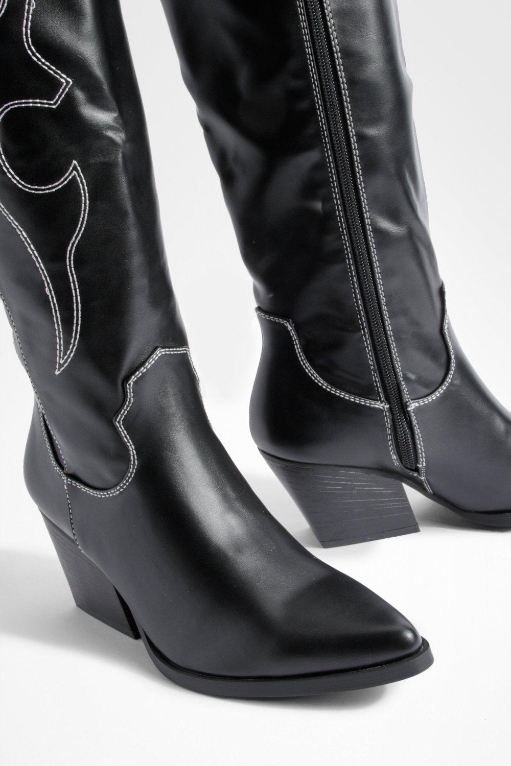 Black patent hot sale cowboy boots