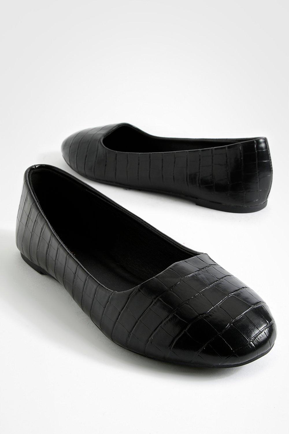 Croc black flats sale