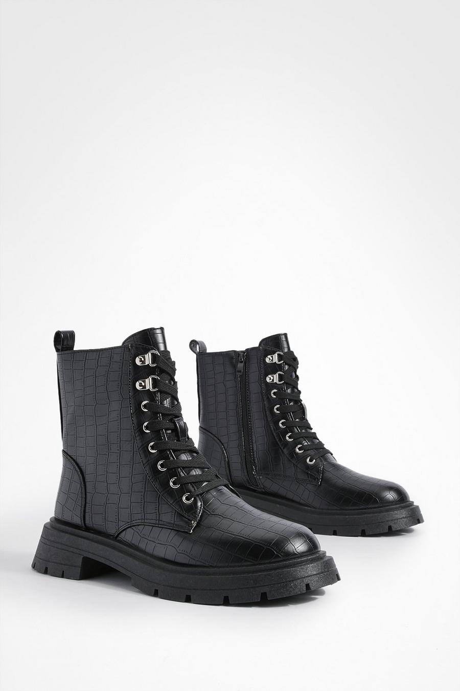 Chaussures de randonnée croco, Black image number 1