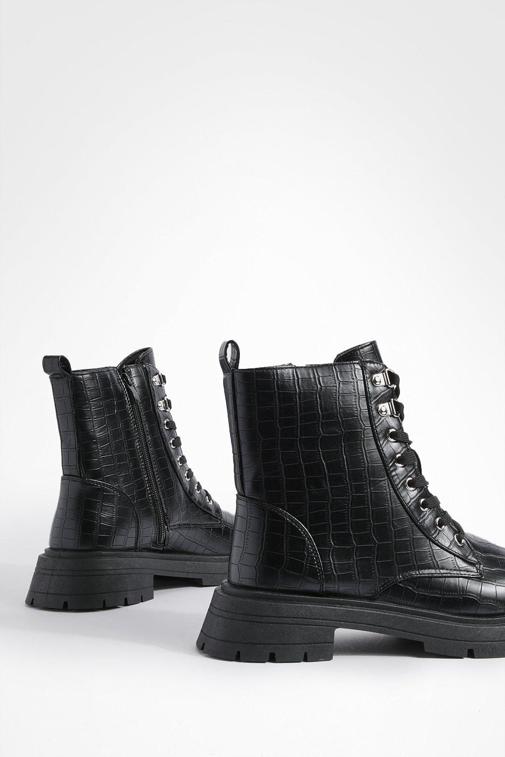 Croc store biker boots