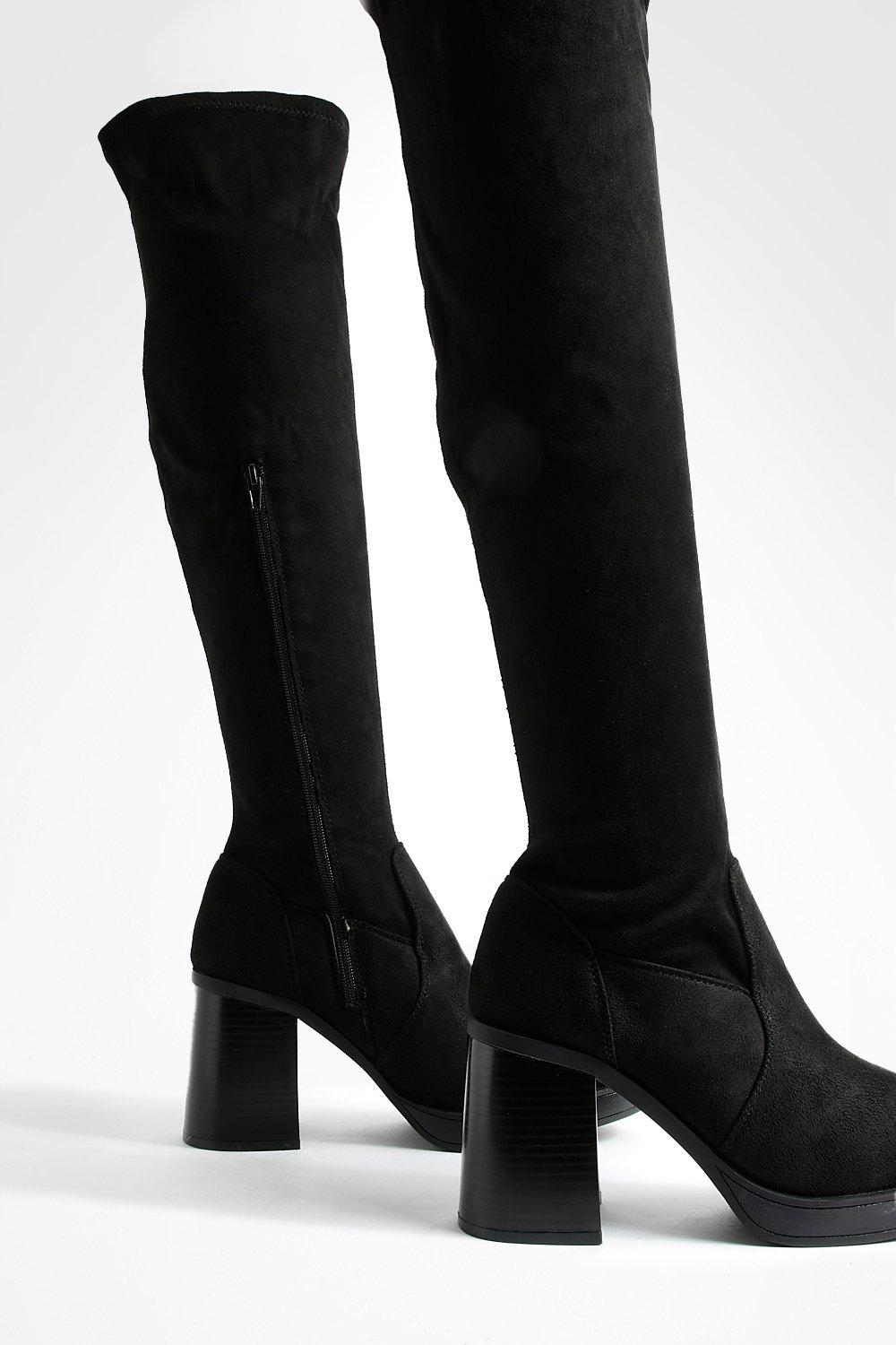 Knee high boots on sale boohoo