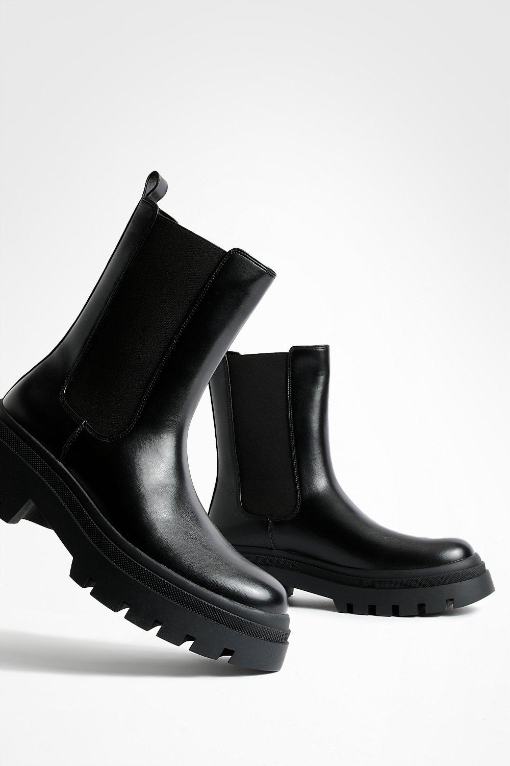 Boohoo chunky clearance chelsea boots