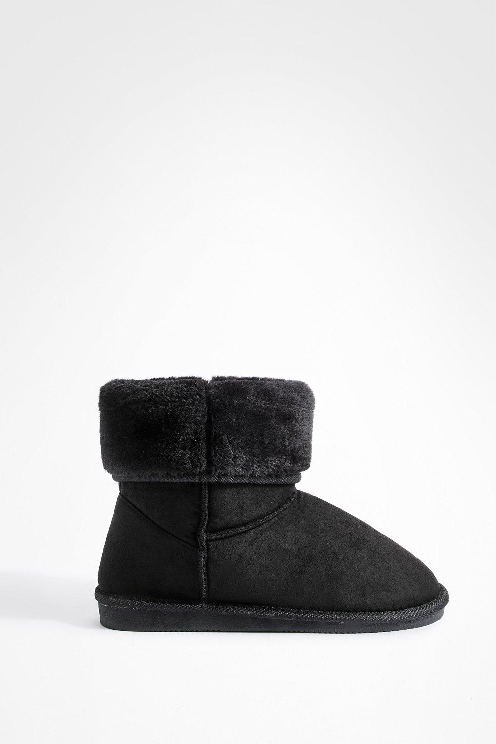 Fur fold over store boots