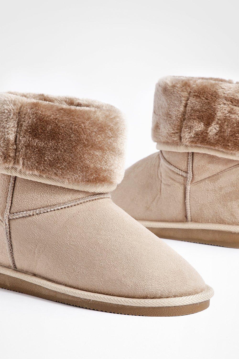 Boohoo best sale slipper boots