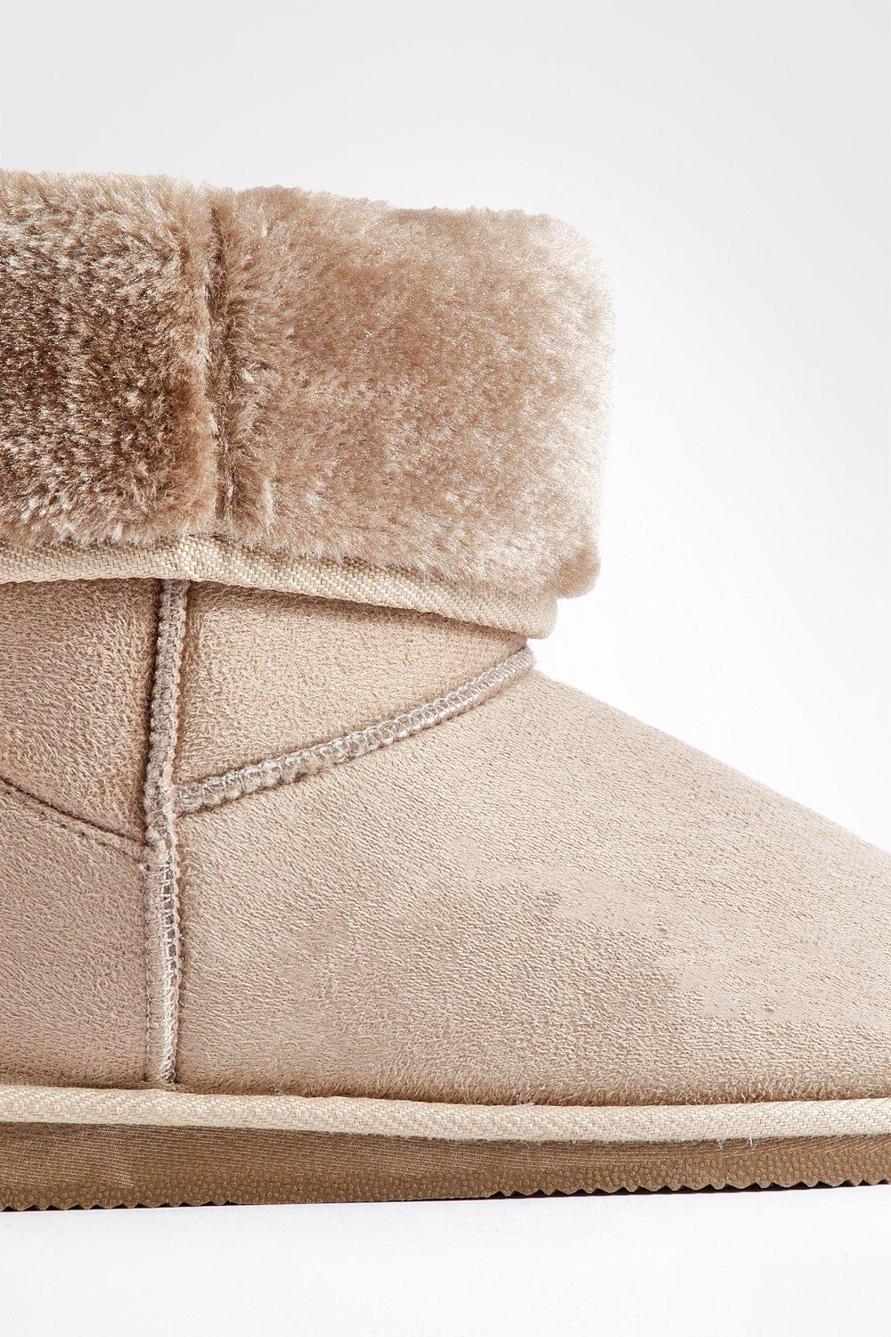 Fold over fur store boots