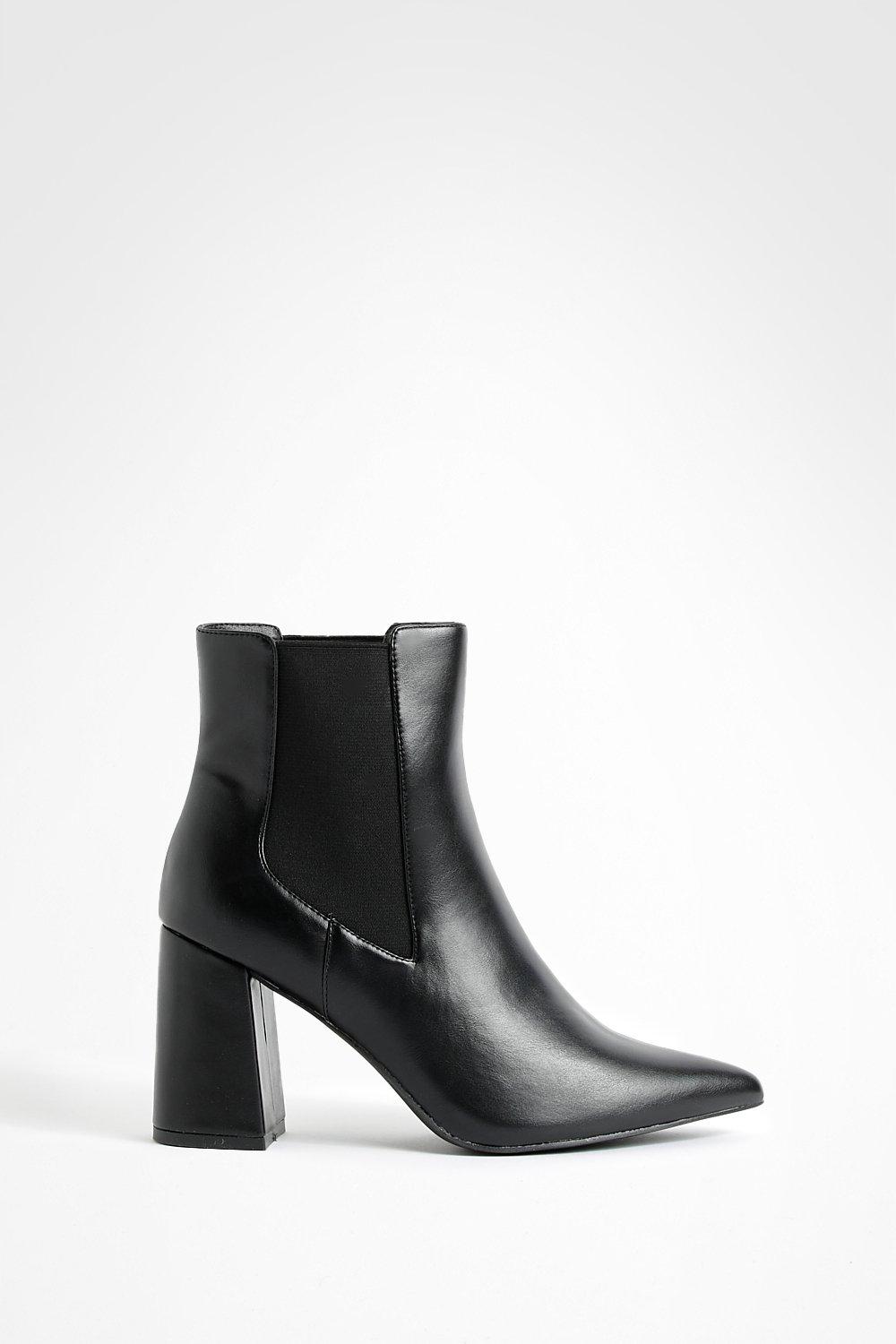 Boohoo block store heel boots