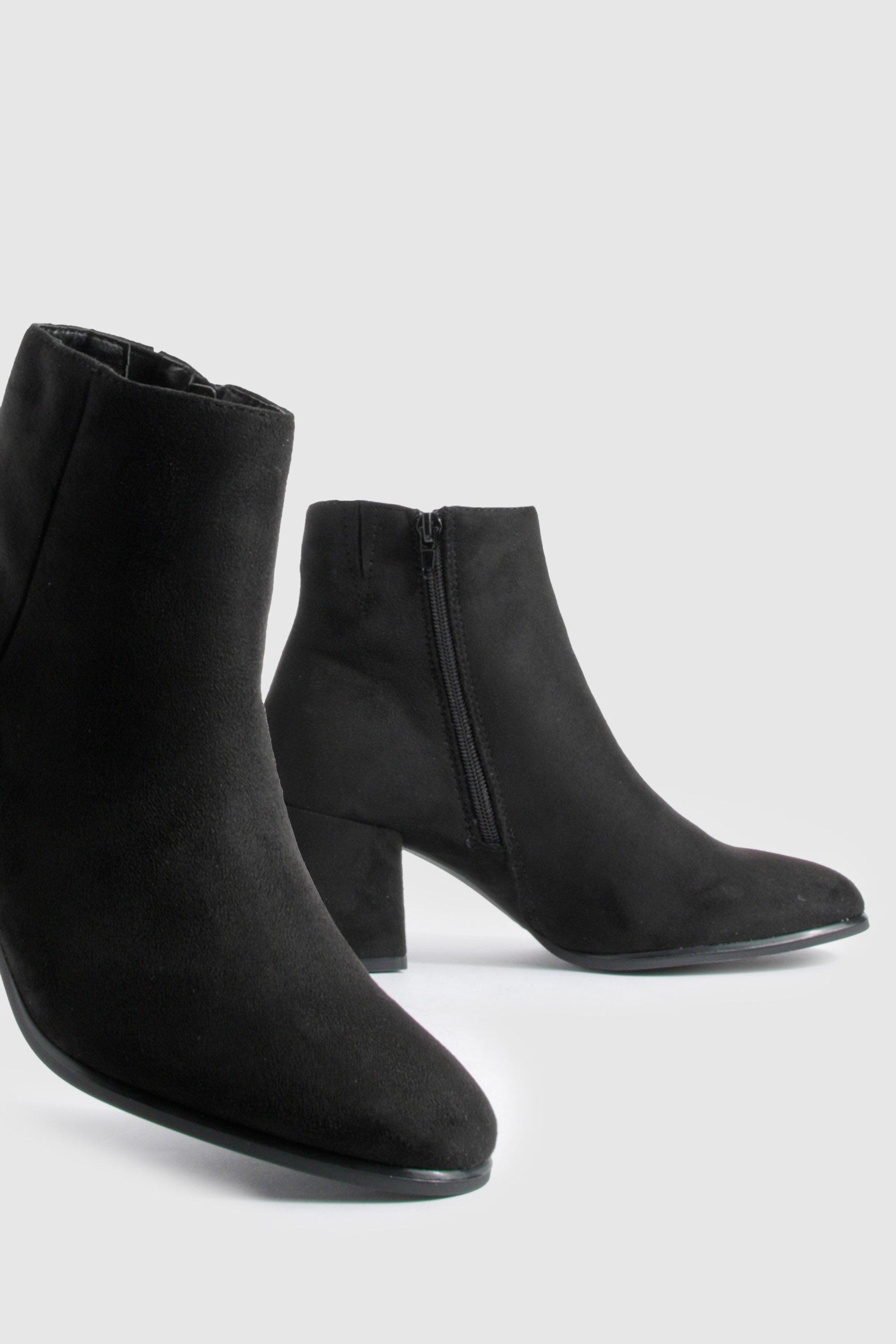 Besha faux suede block heel bootie best sale