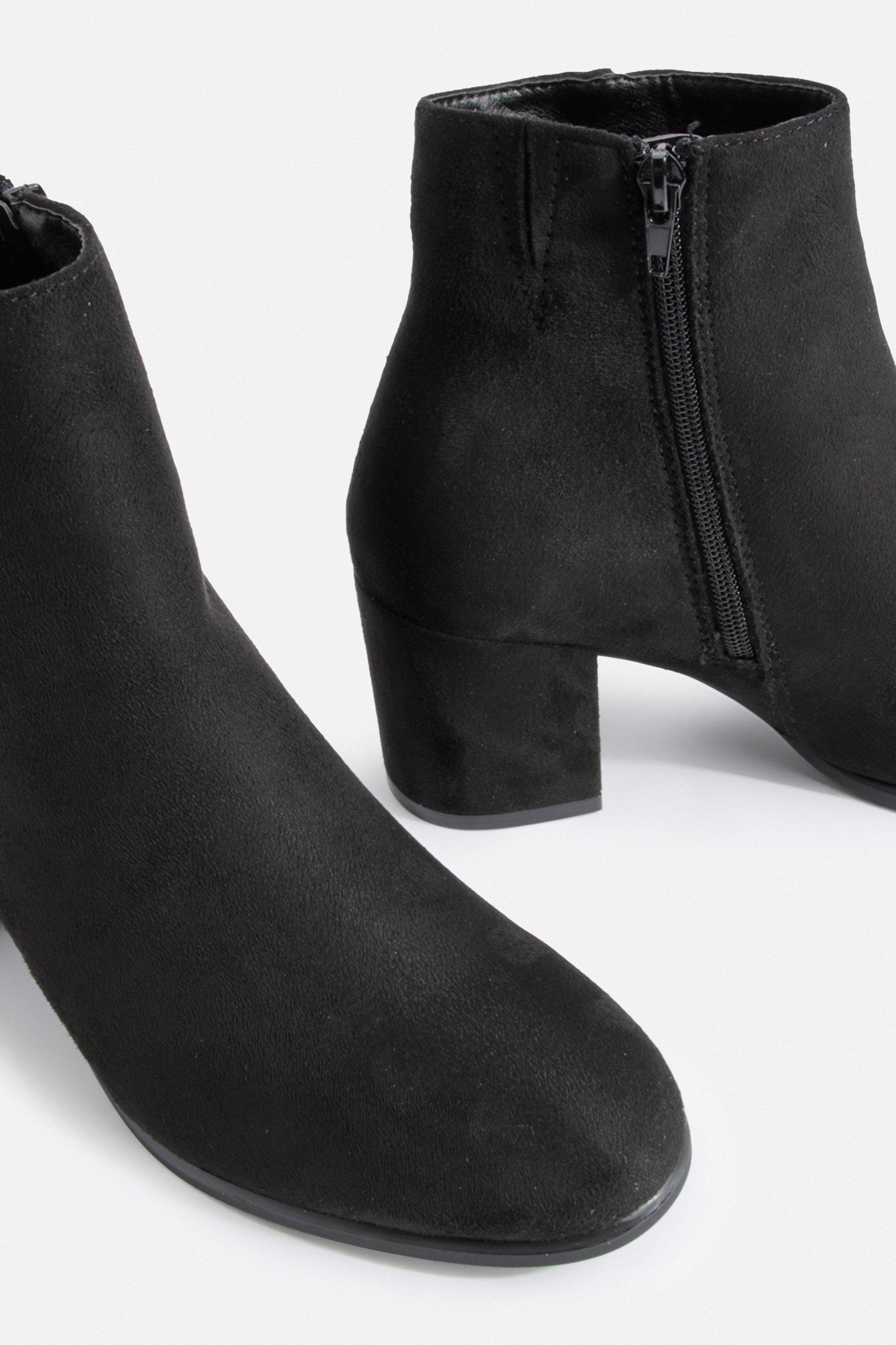 Black suede shoe boots uk online