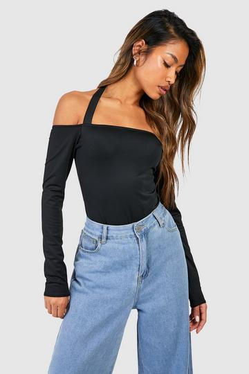 Matte Slink 90's Neck Bodysuit black