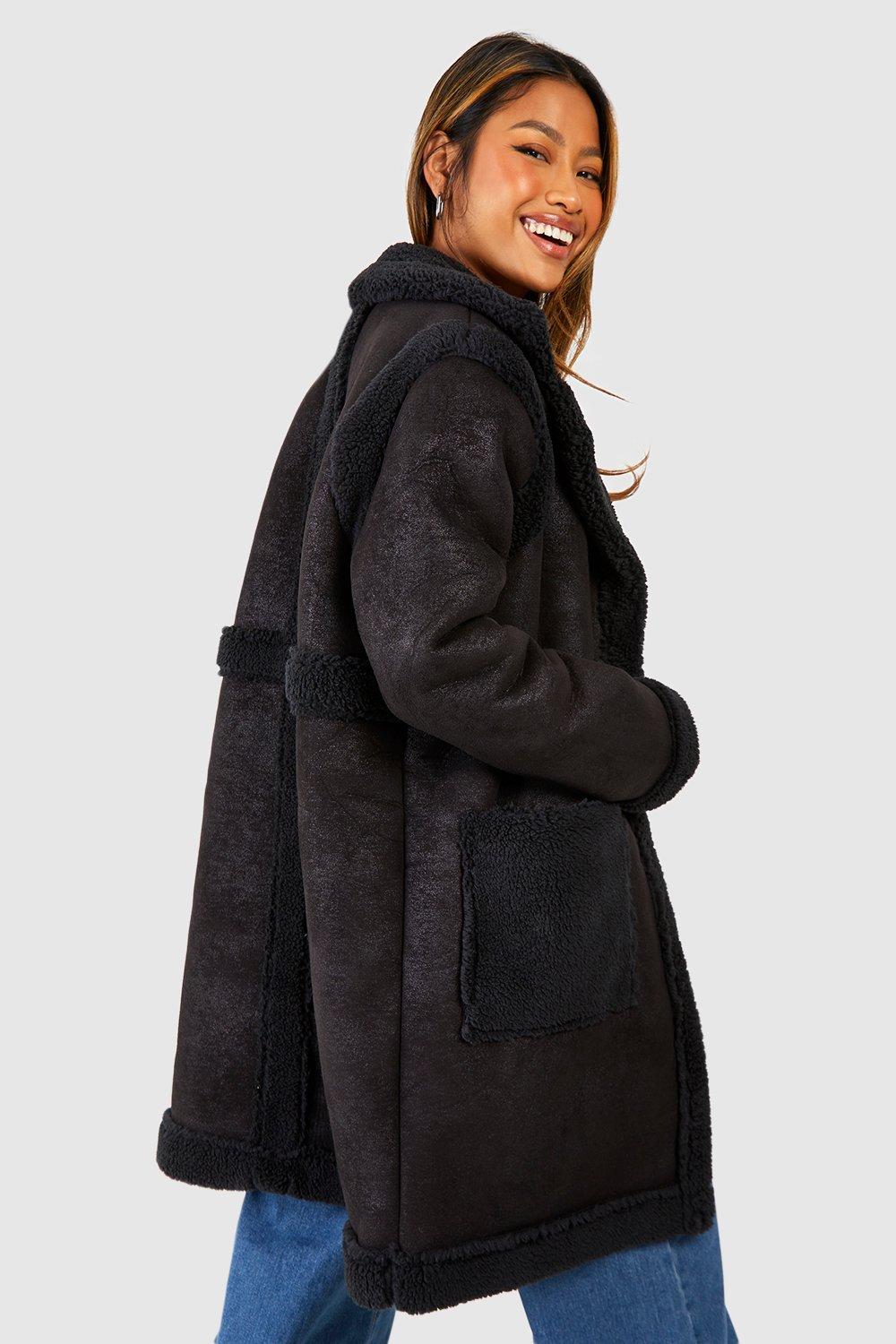 Vila oversized hot sale teddy coat