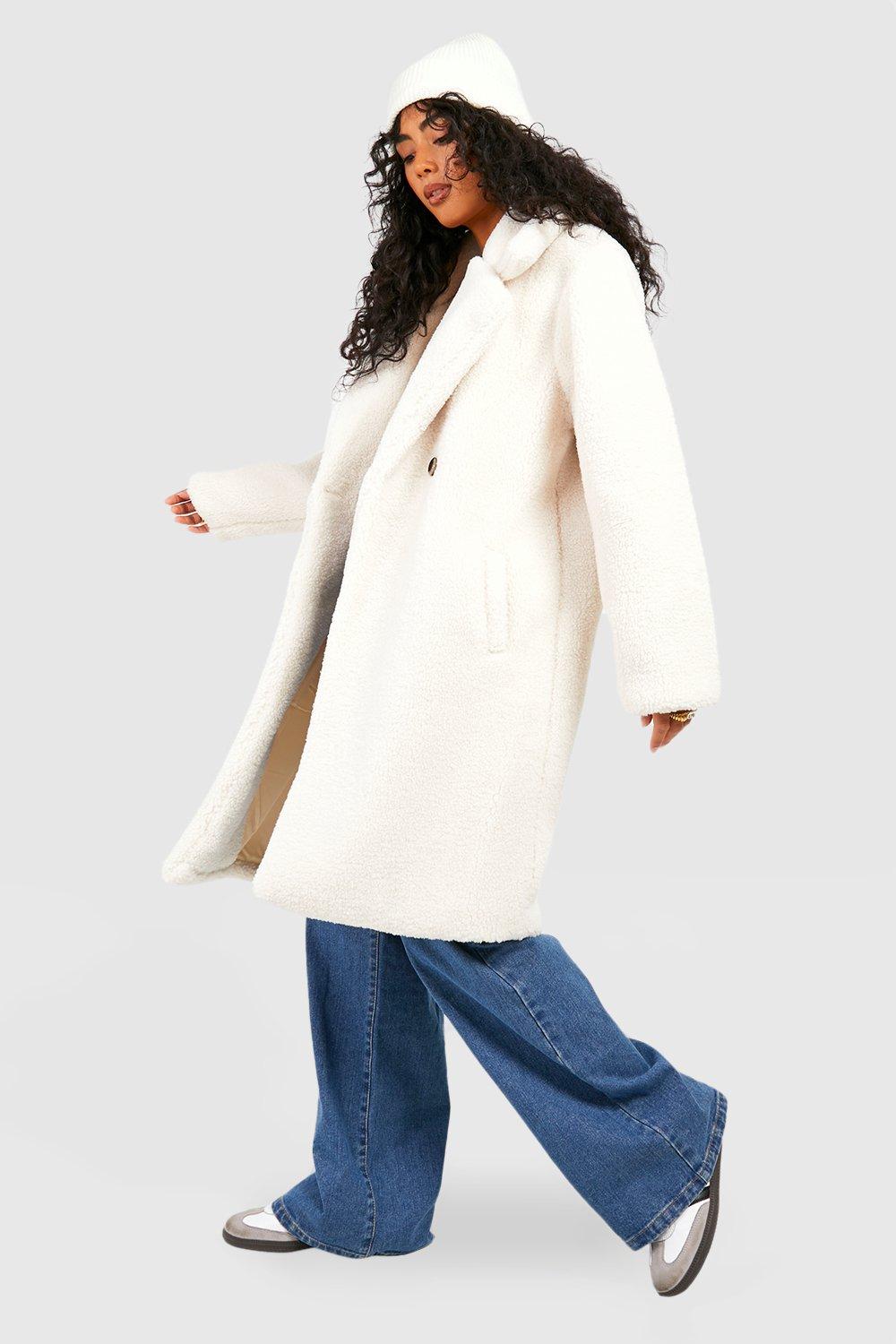 Midi store teddy coat