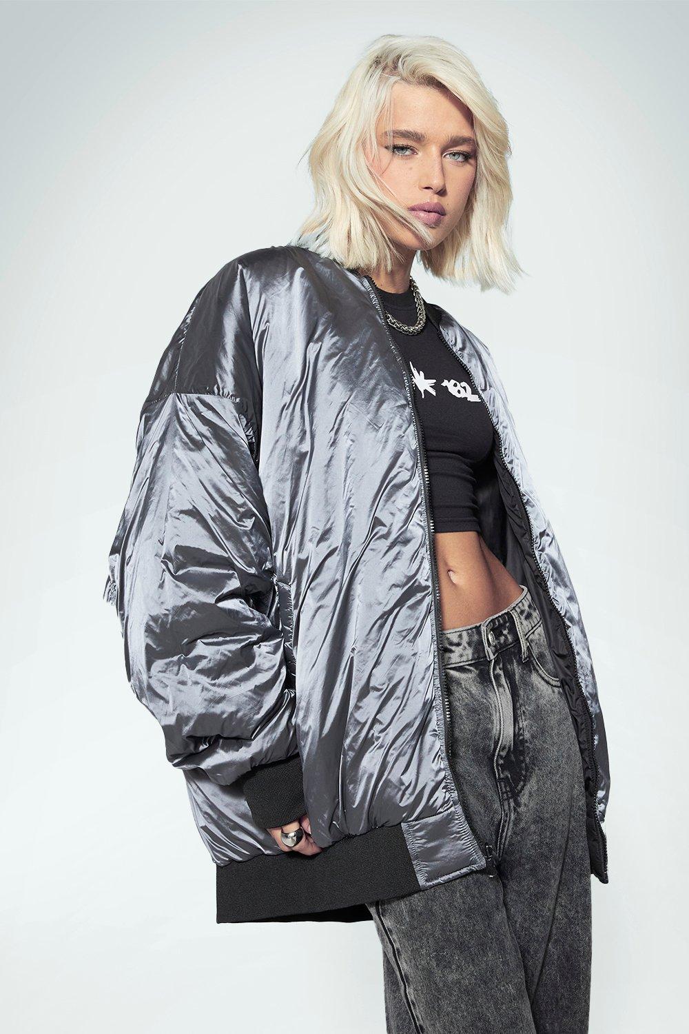 Oversized Reversible Bomber Jacket