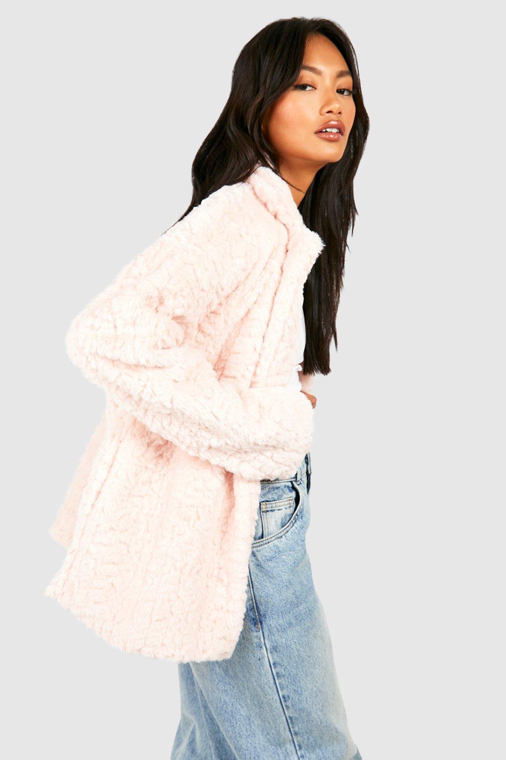 Pink faux fur 2024 coat forever 21