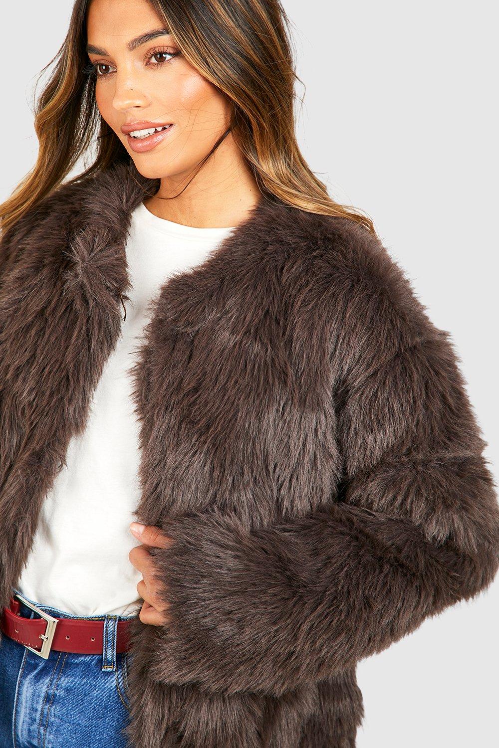 Shaggy Faux Fur Longline Coat