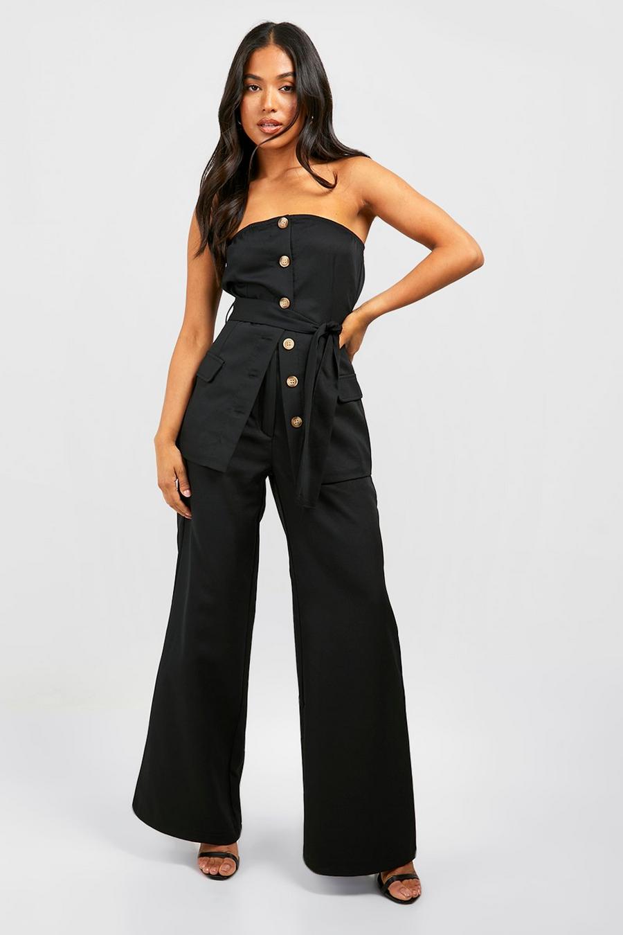 Petite Tailored Flared Pants image number 1