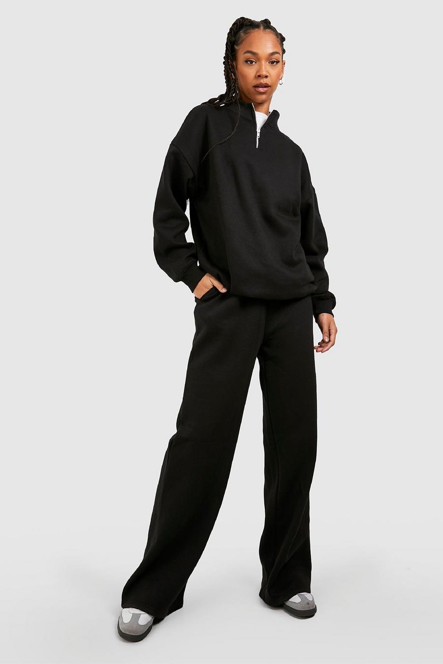 Pantalón deportivo Tall básico ancho, Black