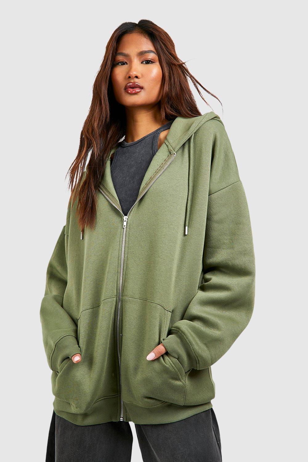 Khaki green store hoodie women's