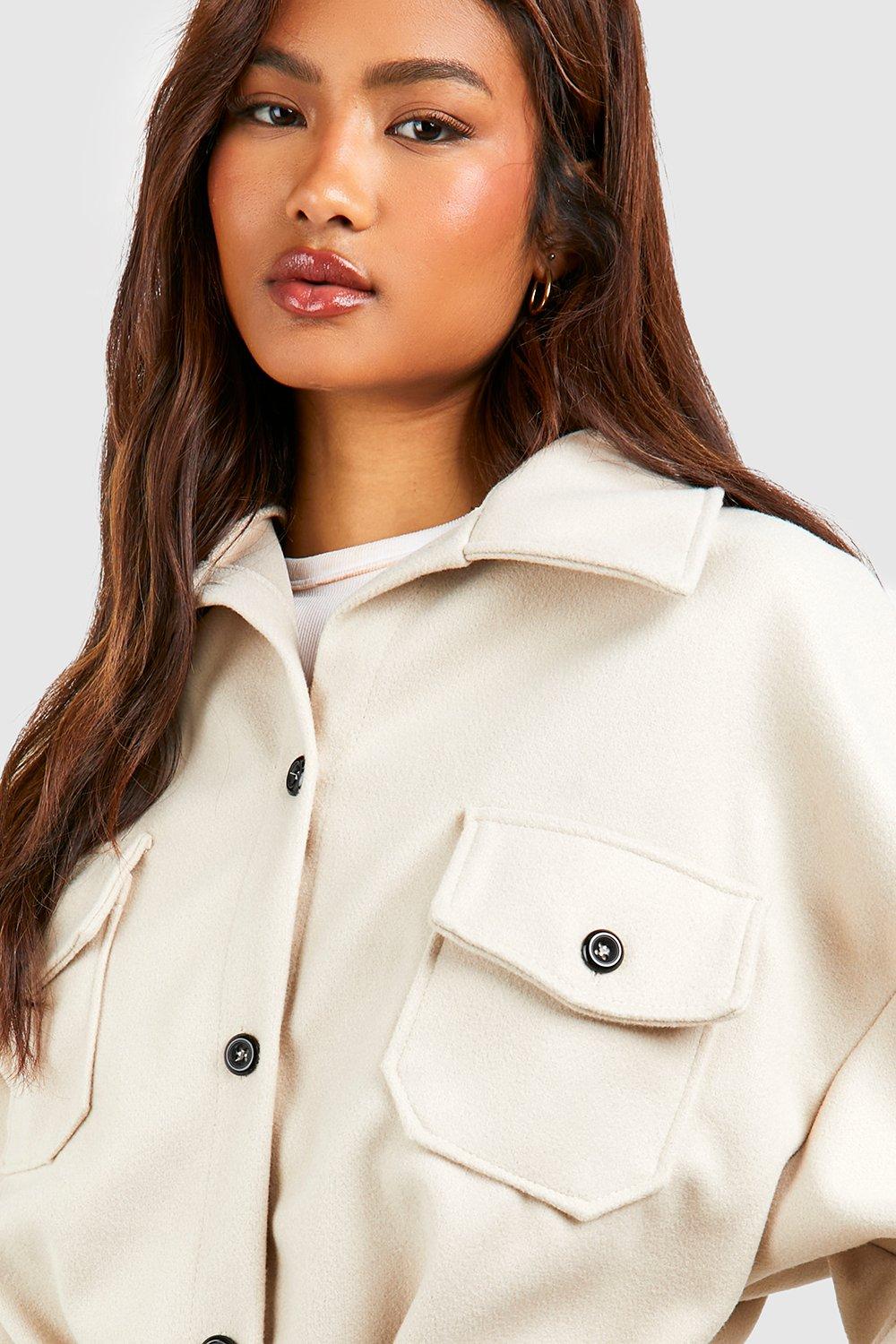 Beige shacket deals