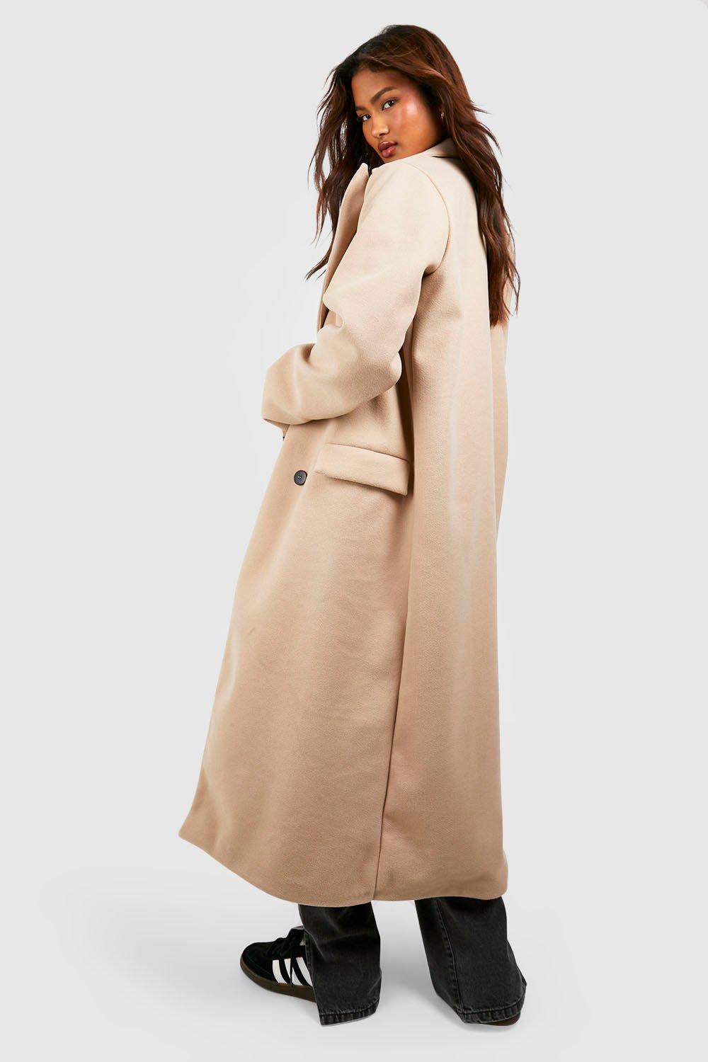 Long wool shop beige coat