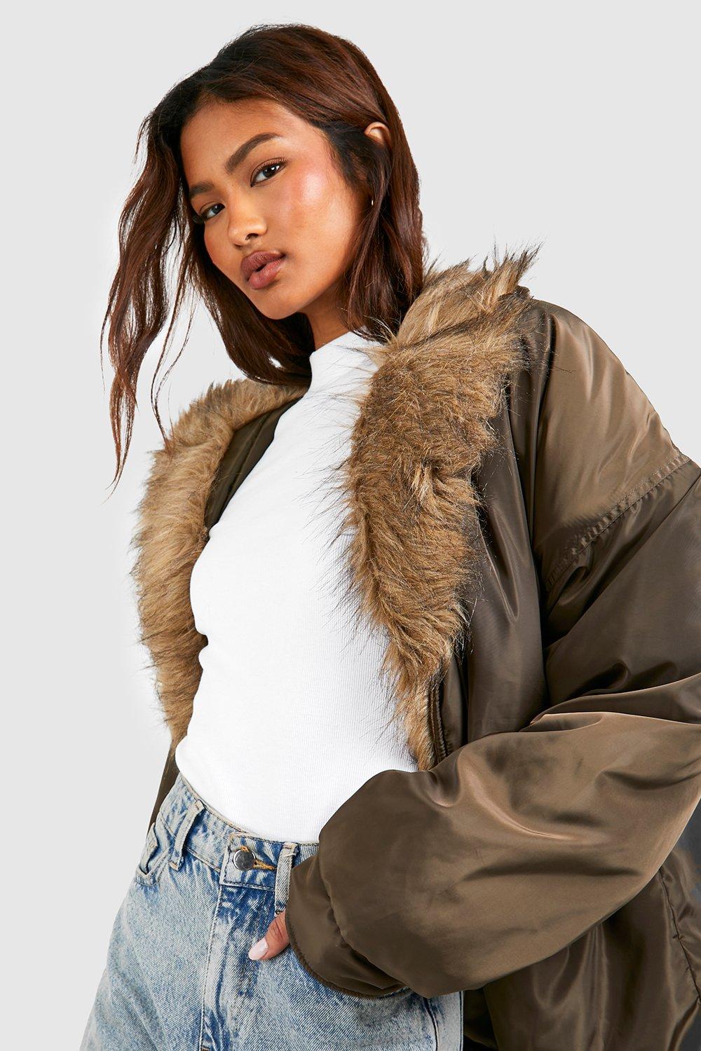 Parka fausse fourrure femme hot sale