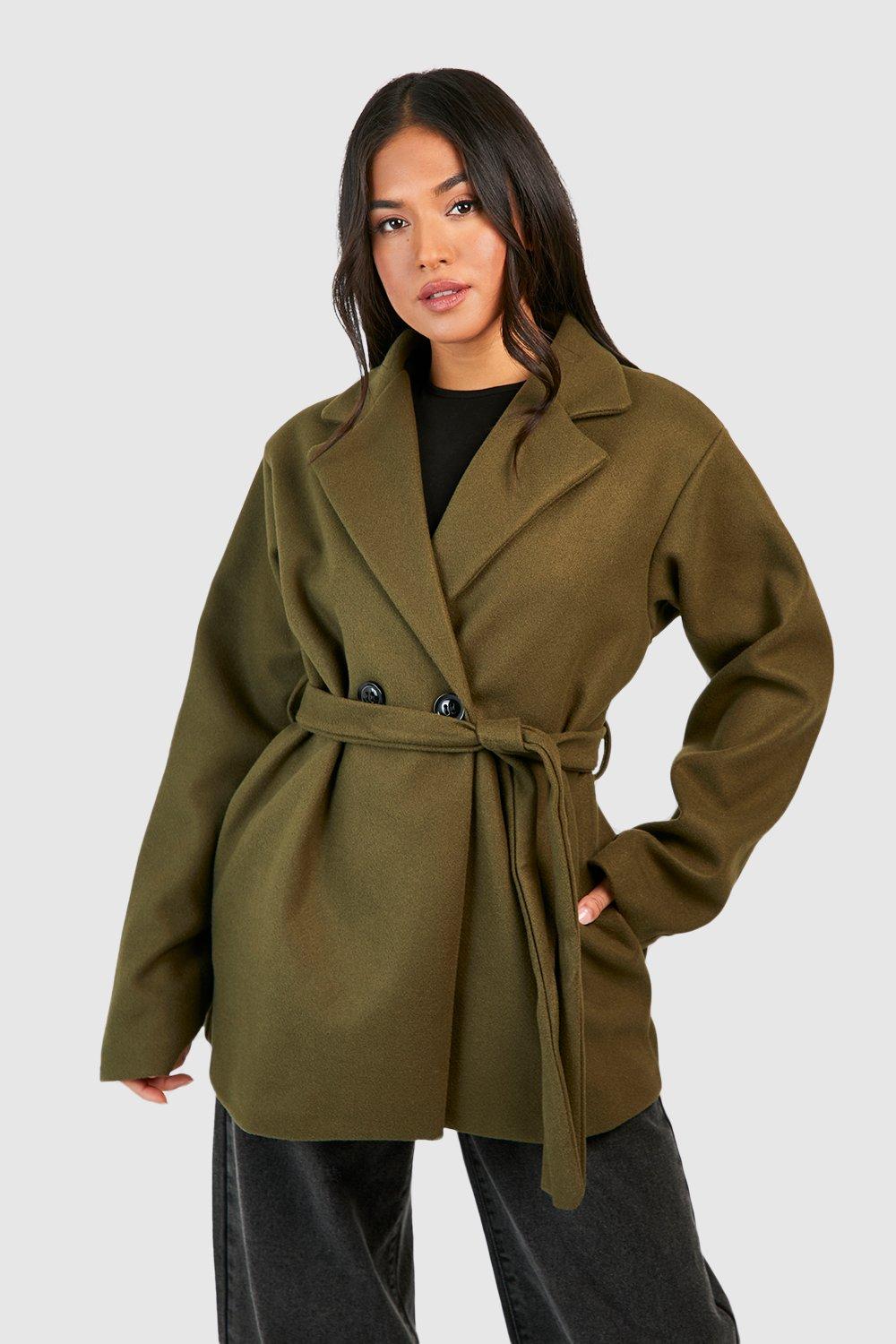 Boohoo on sale belted coat