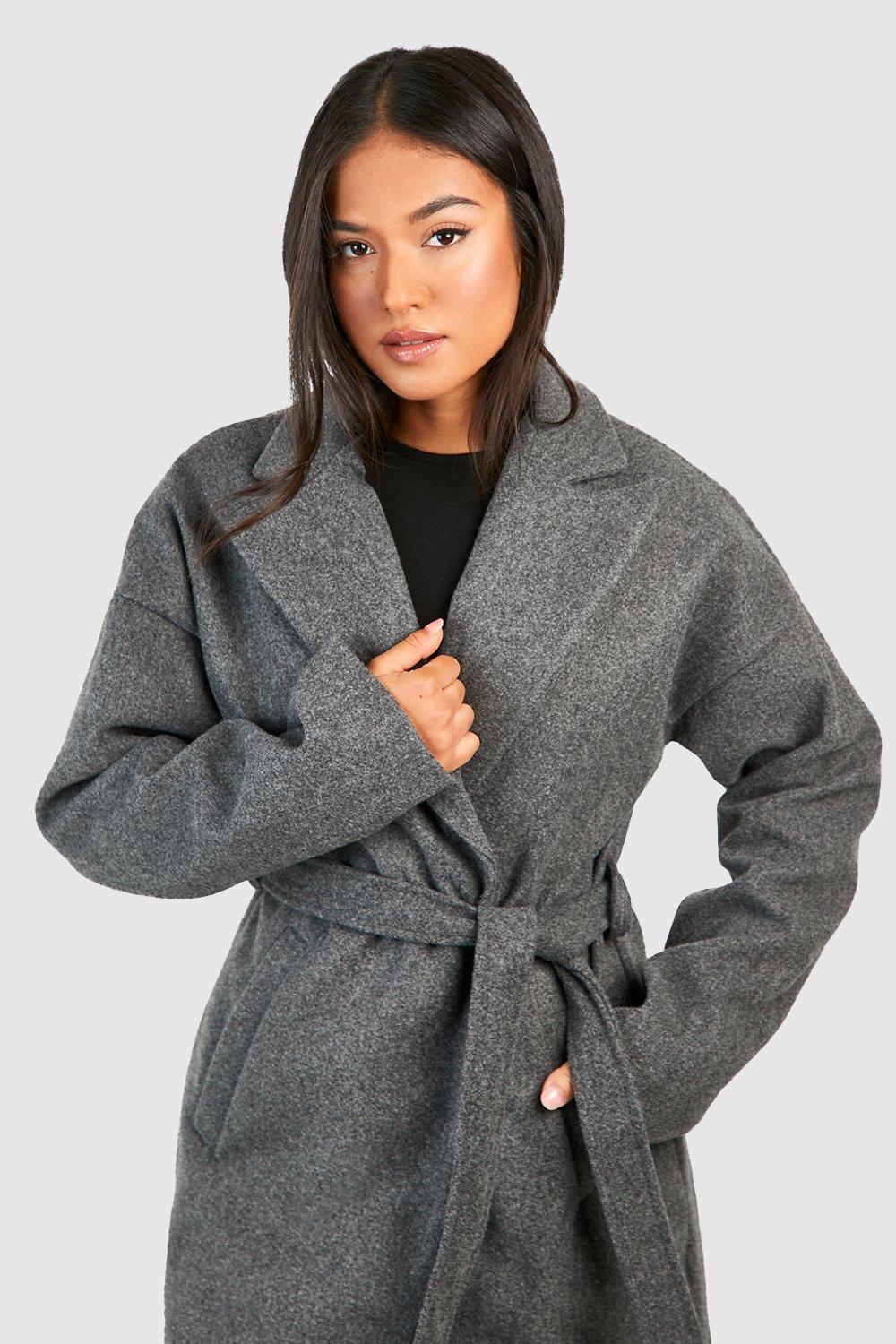 Belted wool coat petite hotsell