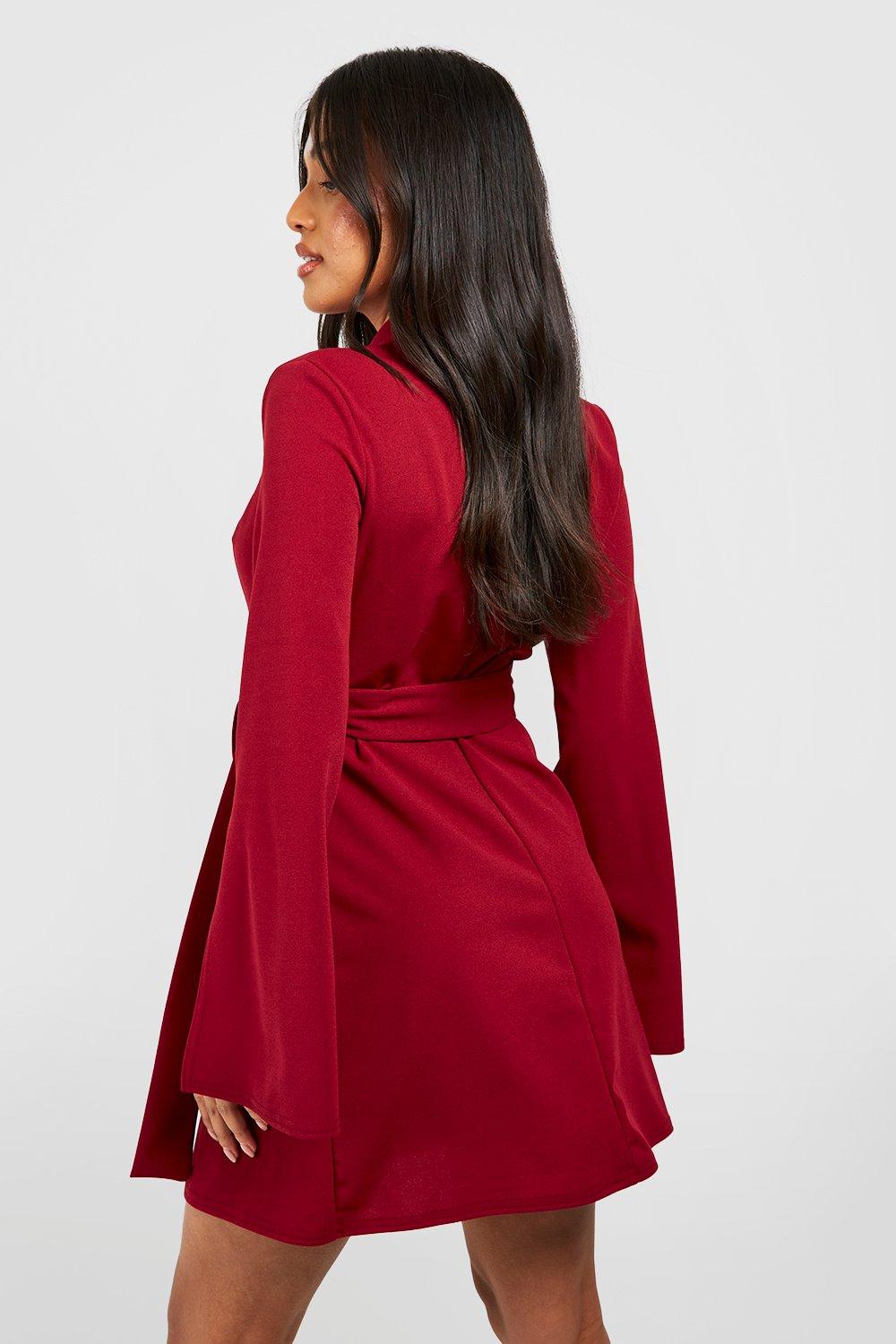 Boohoo red blazer on sale dress