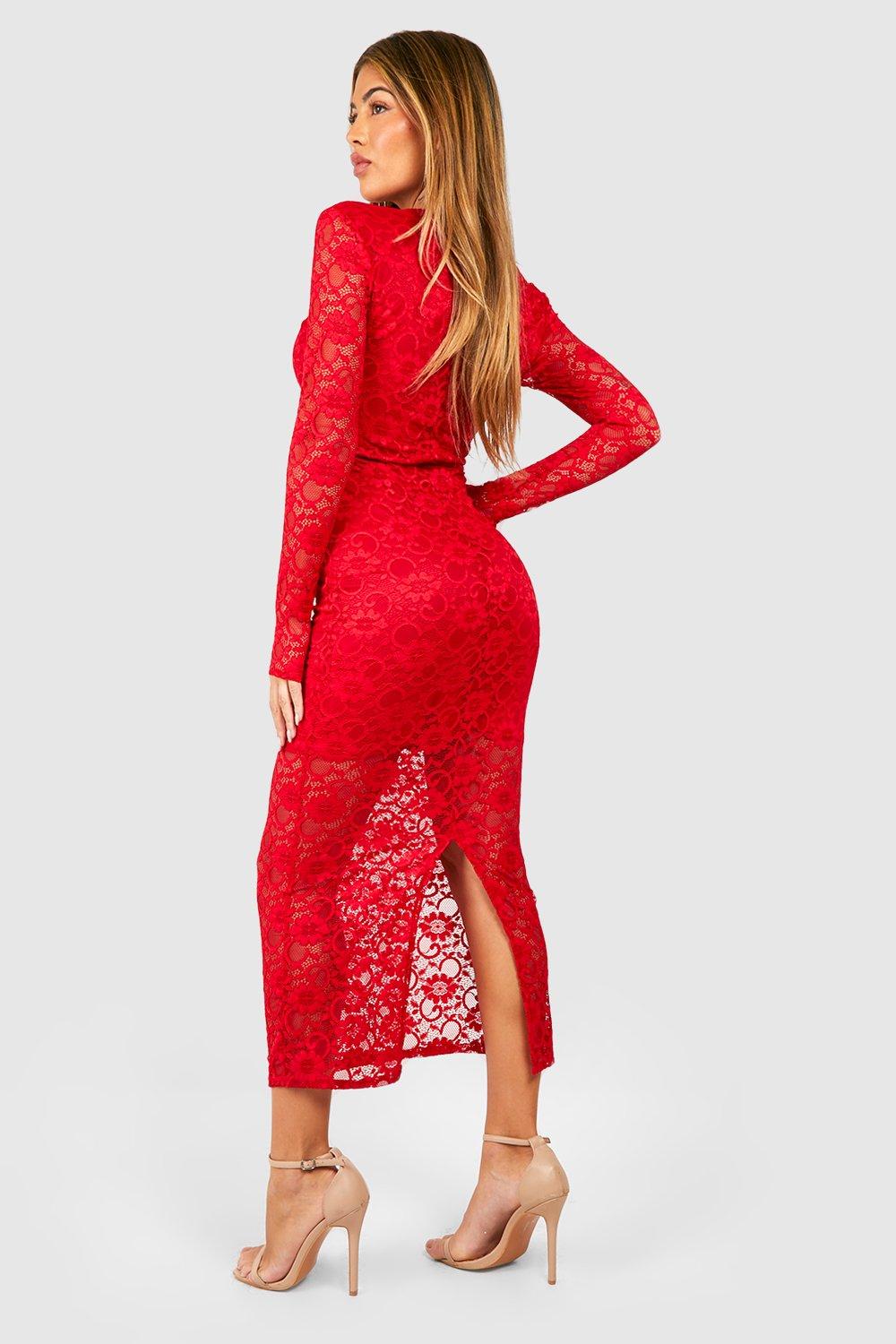 Front hot sale lace dress