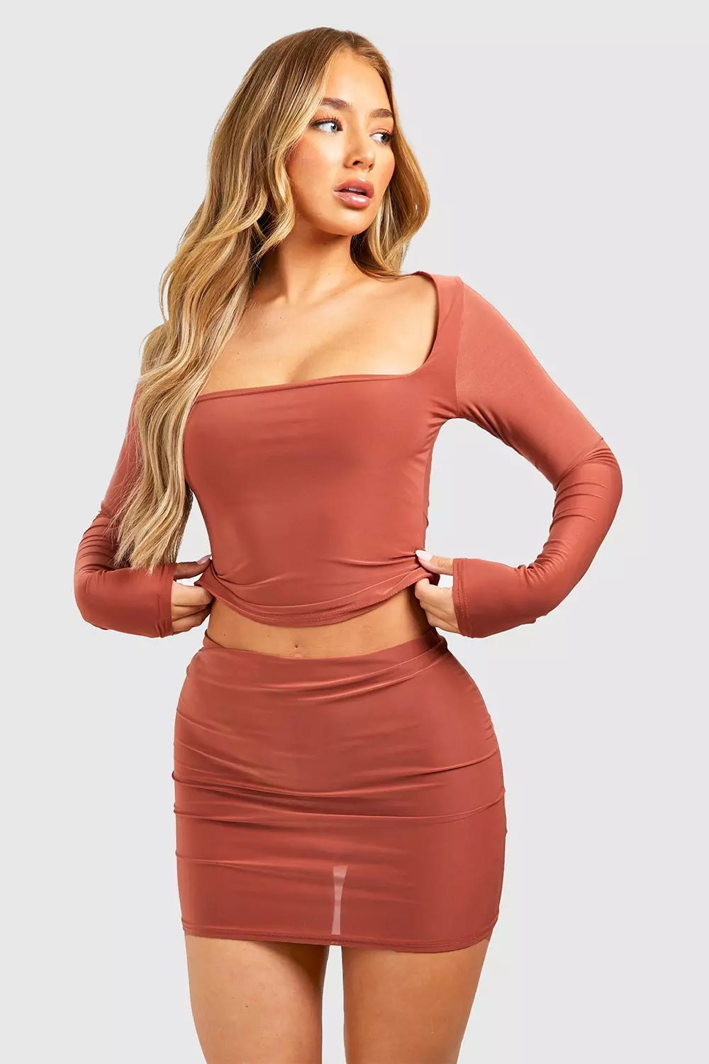 Spice Plain Square Neck Top alternative image