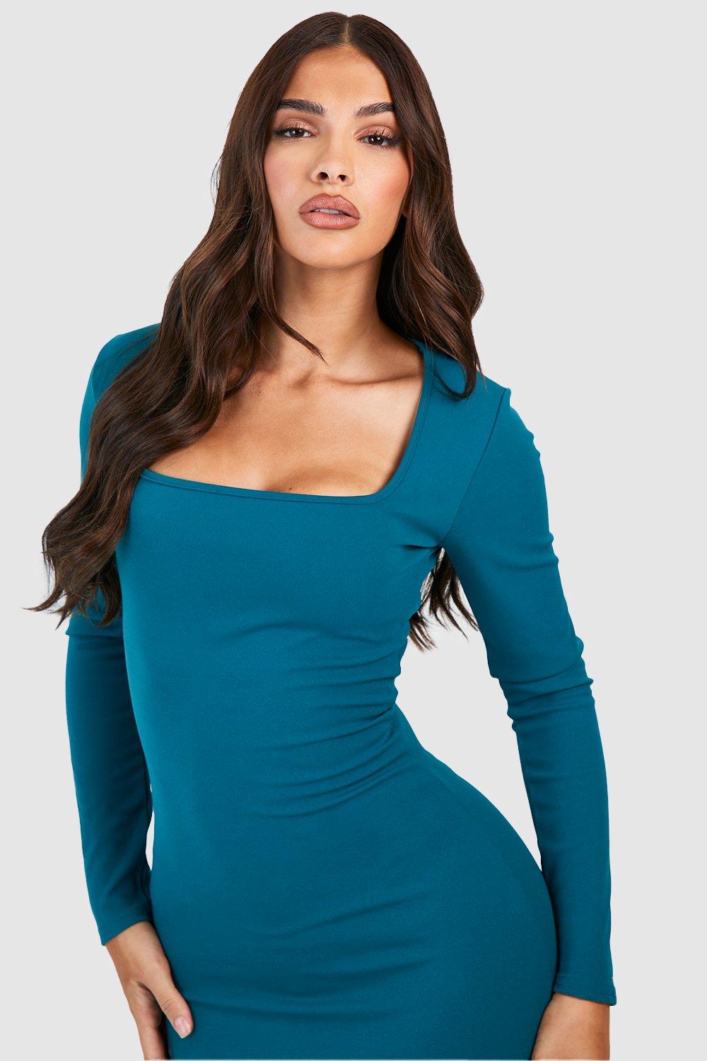 Boohoo turquoise sale dress