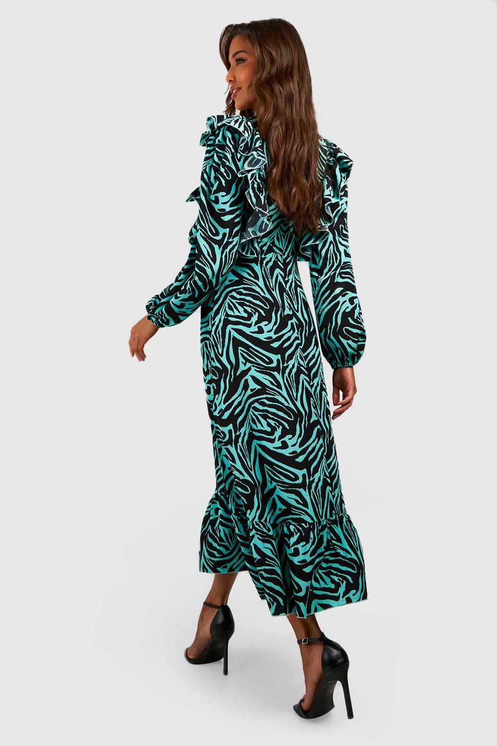 Green snakeskin clearance print dress