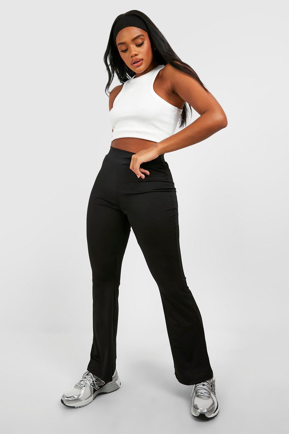 Dsgn Studio Ribbed Woven Label Flare Yoga Pants