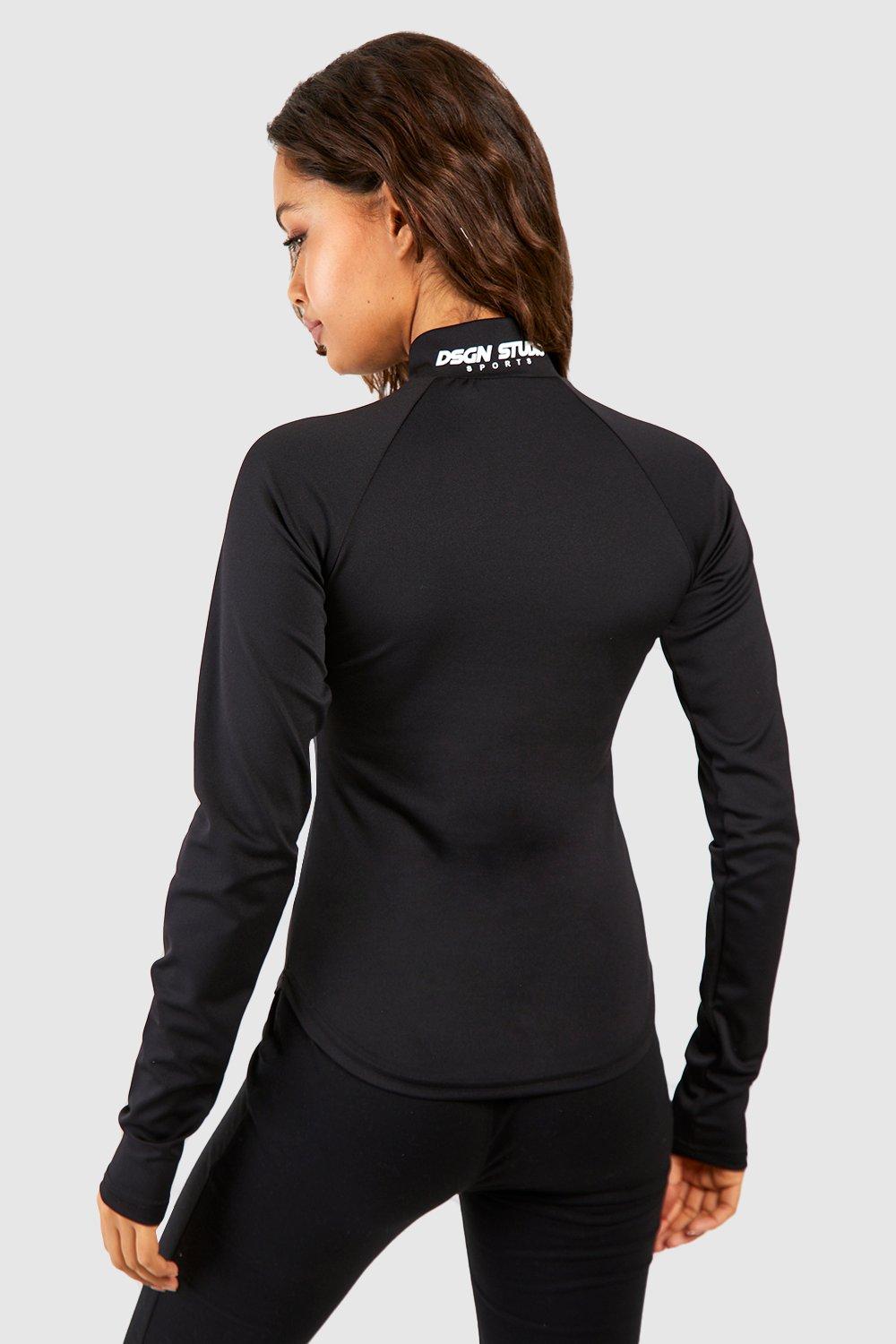 Dsgn Studio Sports Quarter Zip Fitted Sculpt Long Sleeve Top