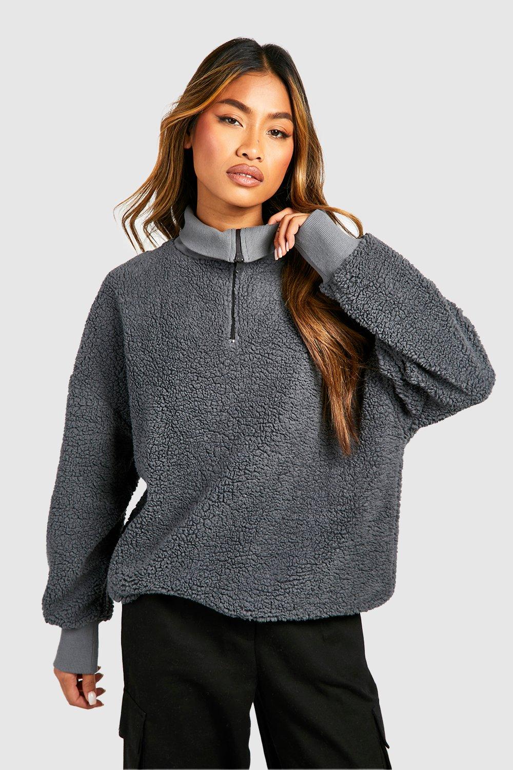 Charcoal Sweat Oversized Hoodie