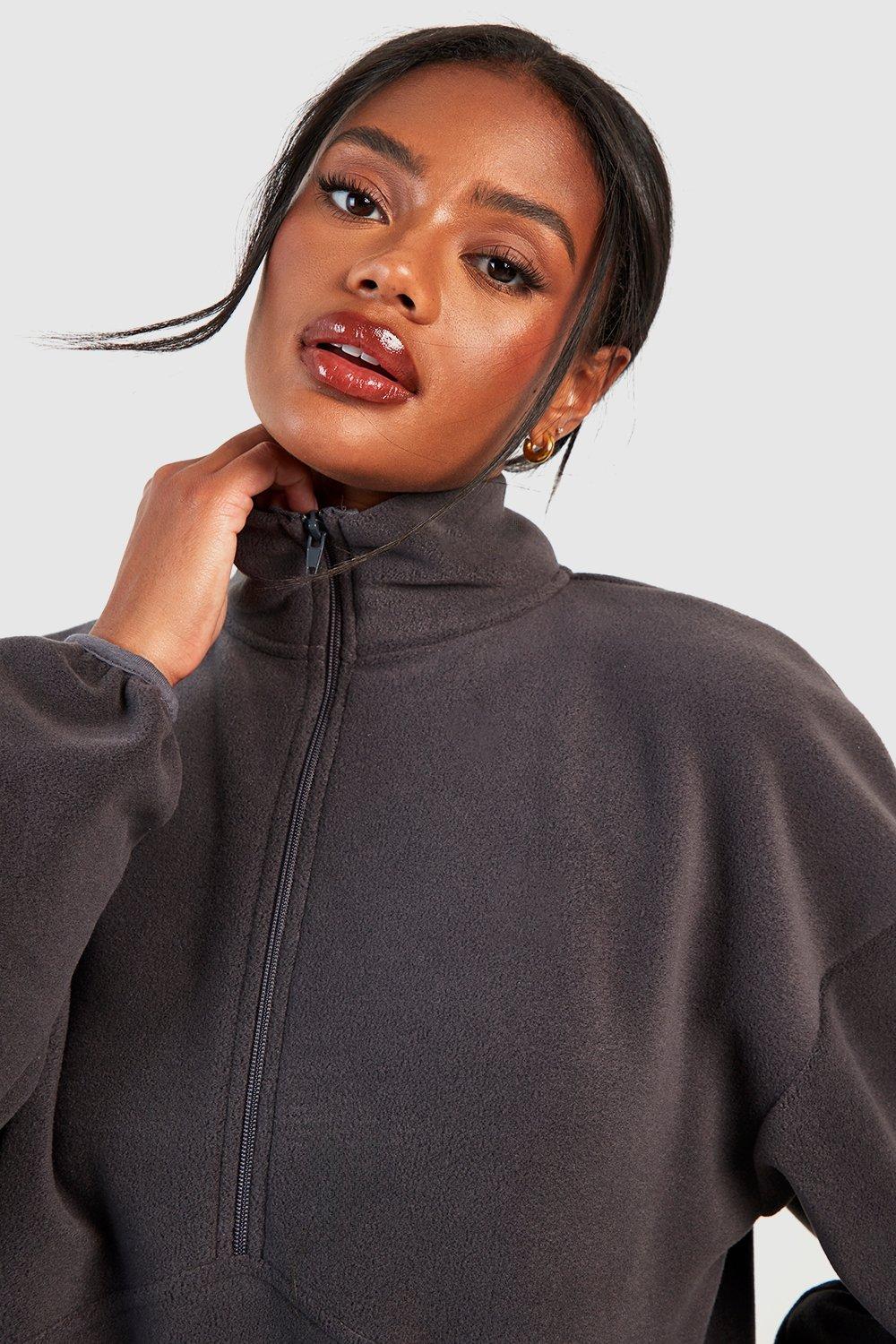 Half Zip Oversized Sweatshirt