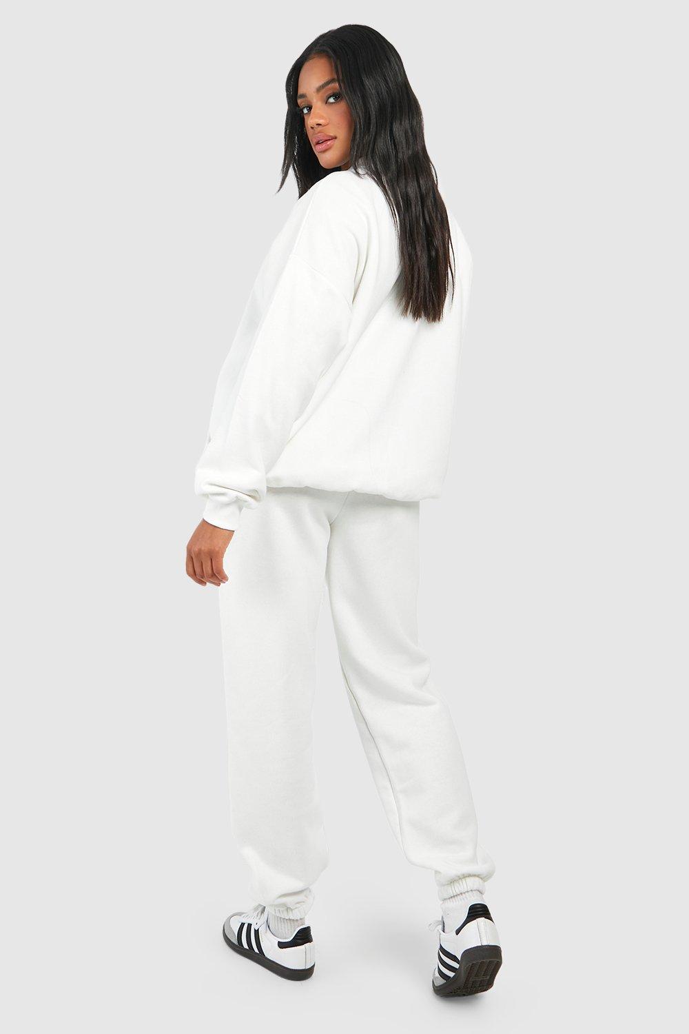 Boohoo clearance white tracksuit