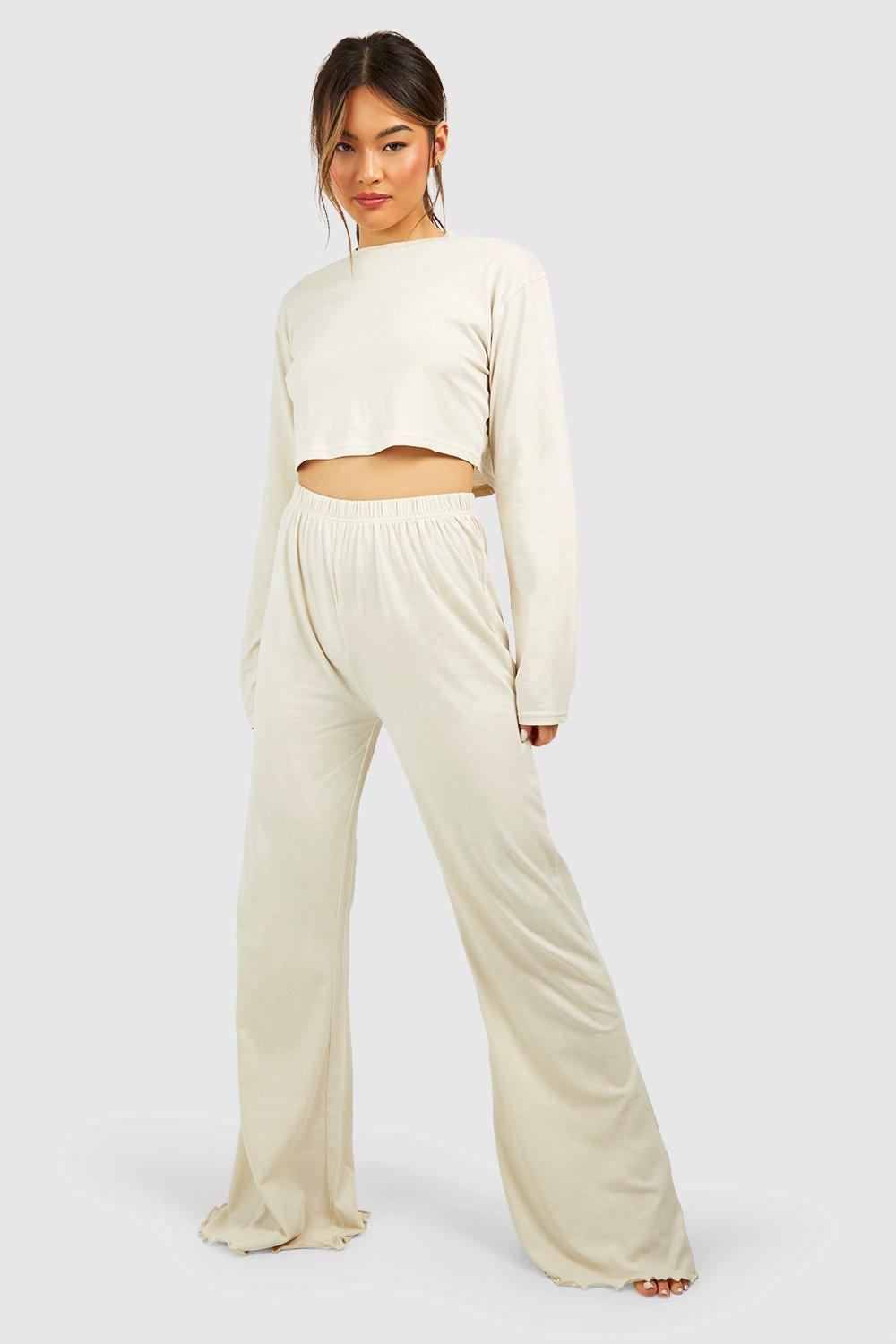 Women's Wide Leg Flare Lounge Trouser