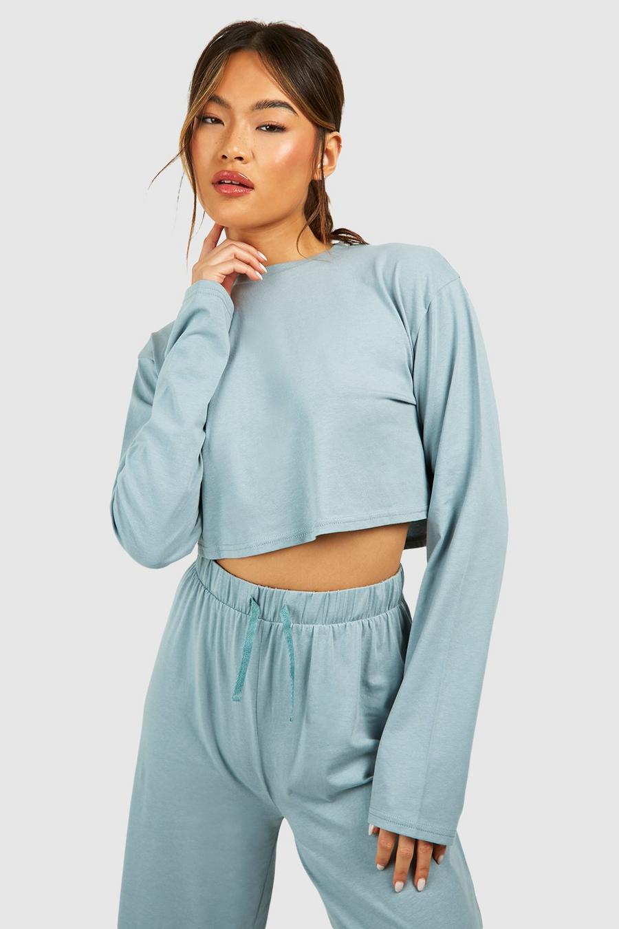 Boohoo Lydia Knitted Loungewear Set With Crop Top, $28, BooHoo