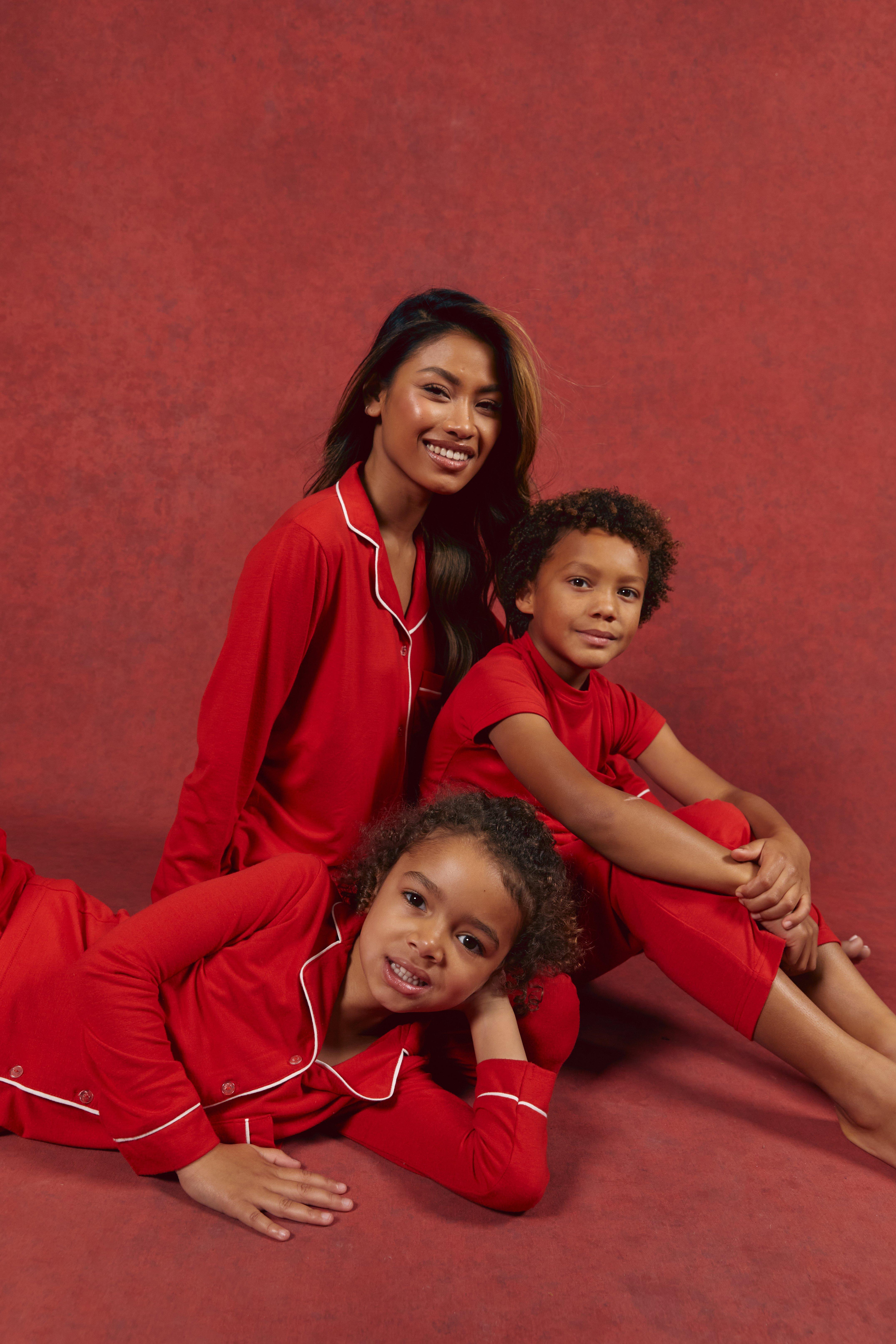 Family discount red pajamas