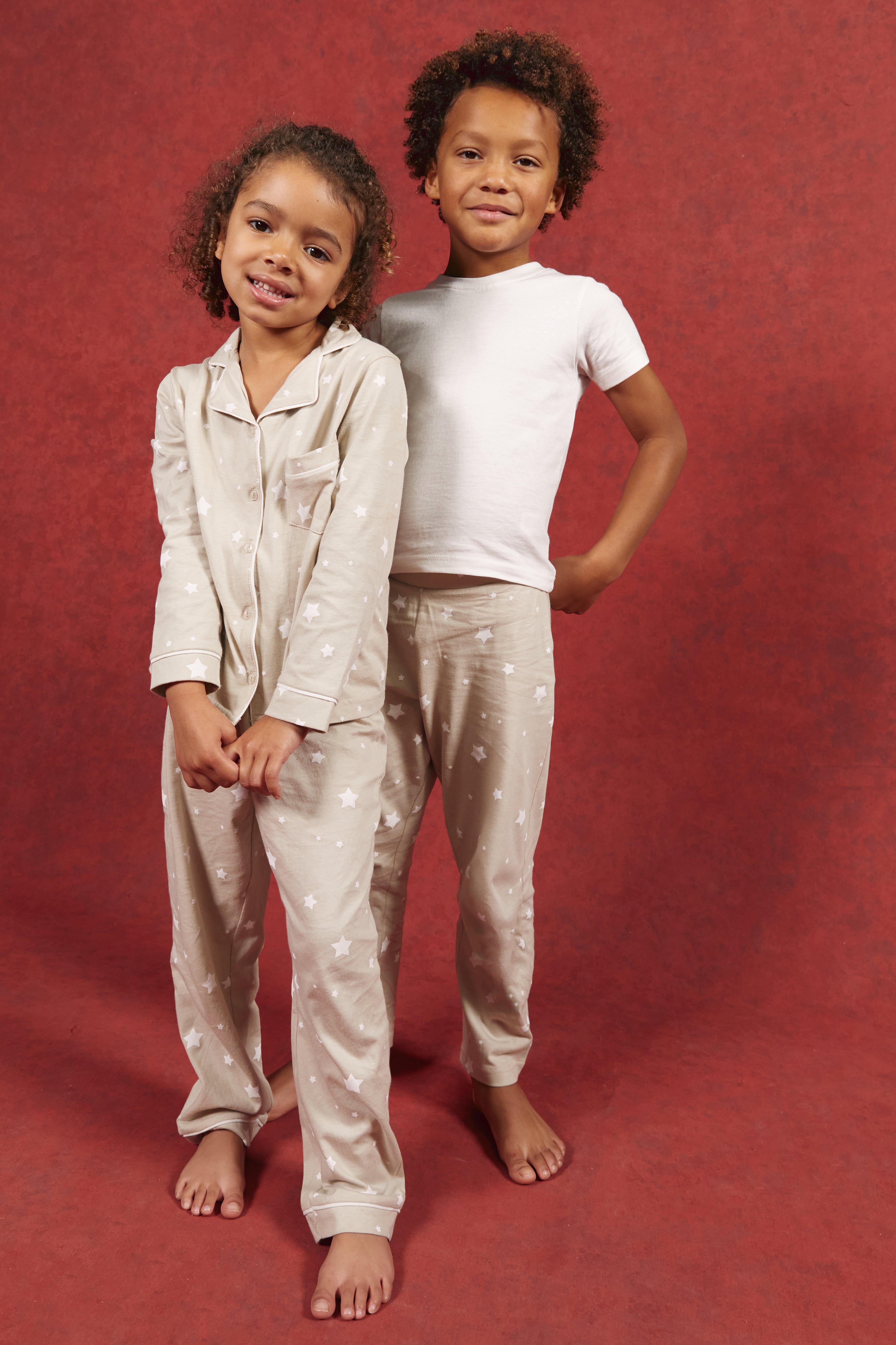 Kids button up online pjs