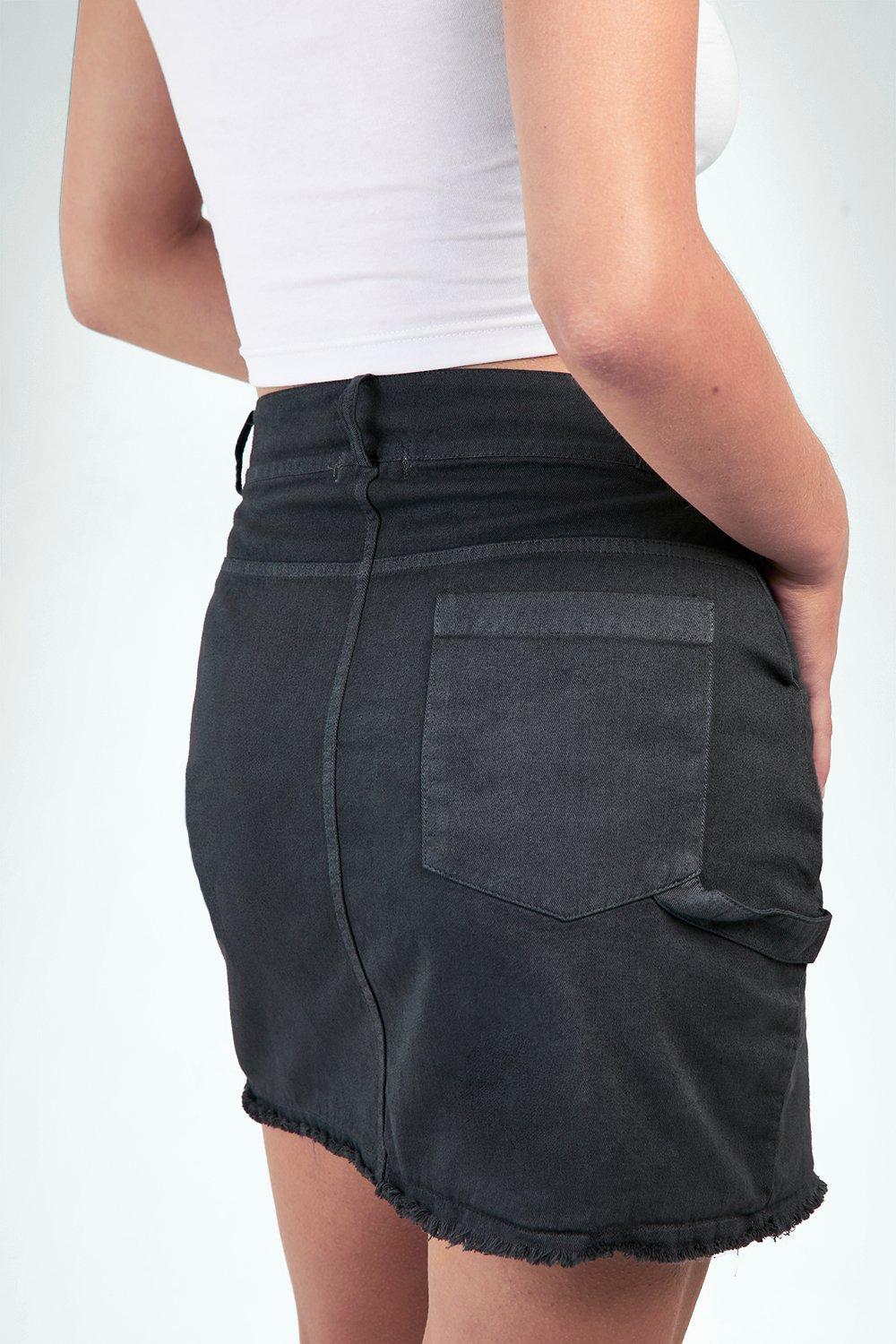 Charcoal store denim skirt