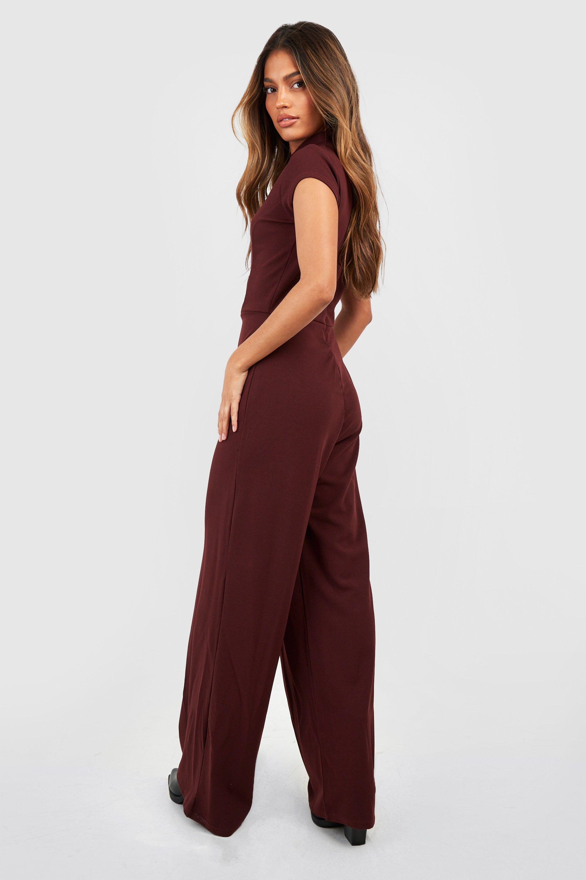 Crepe full leg jumpsuit on sale